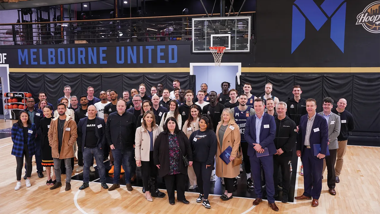 United host family of partners at Hoop City