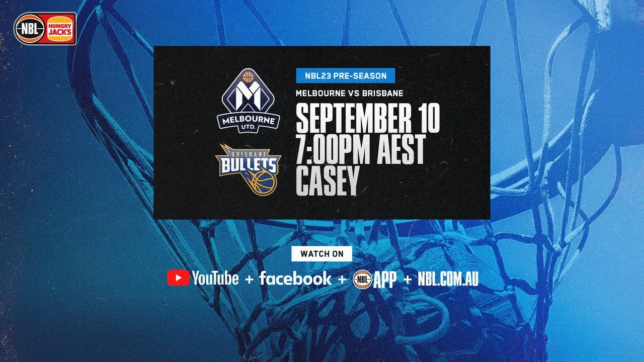 Pre-Season: Melbourne United v Brisbane Bullets Game 2 Live Stream