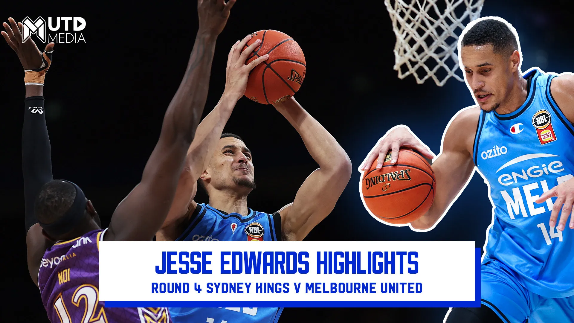 Jesse Edwards Highlights - 22pts, 12reb, 3blk v Kings - #nbl