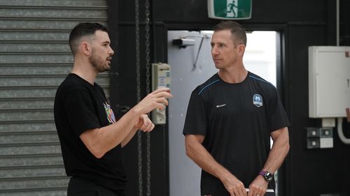 Triple AFL Premiership winner swapping knowledge with United coaches