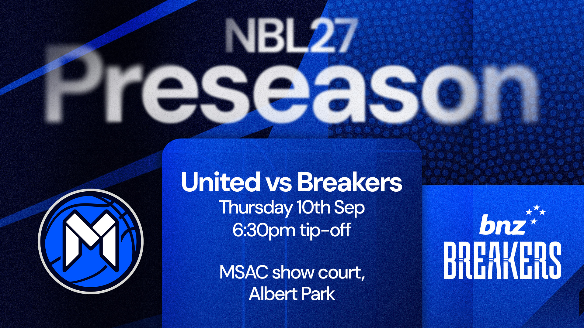 United to host Breakers in final preseason clash