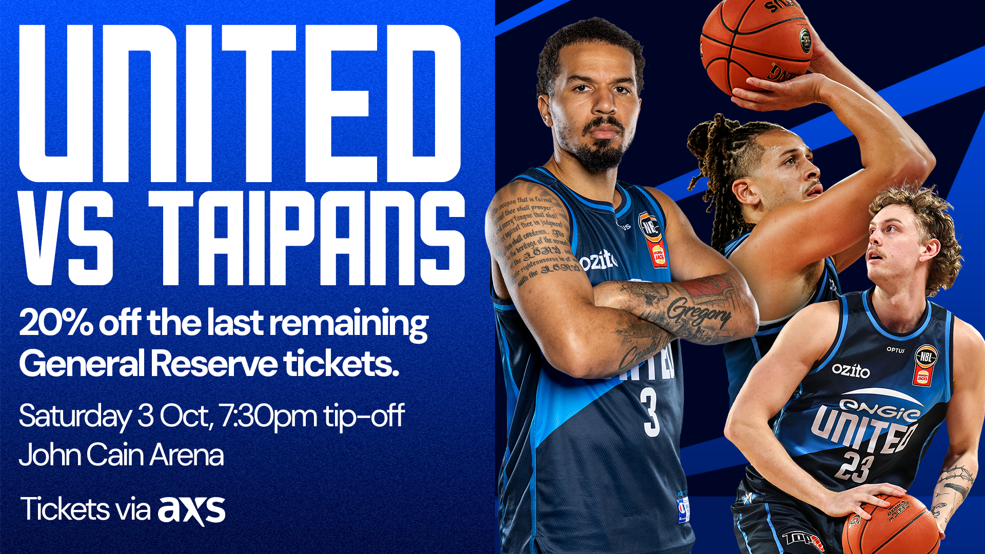 United return home: Save 20% on final tickets for Saturday night