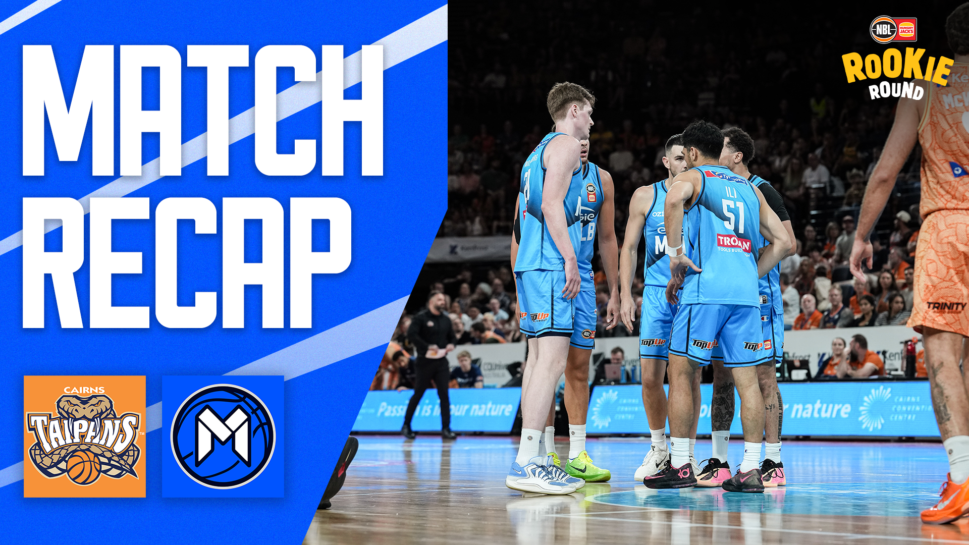 NBL27 Match Recap: Melbourne United vs Cairns Taipans. 31 October 2026.