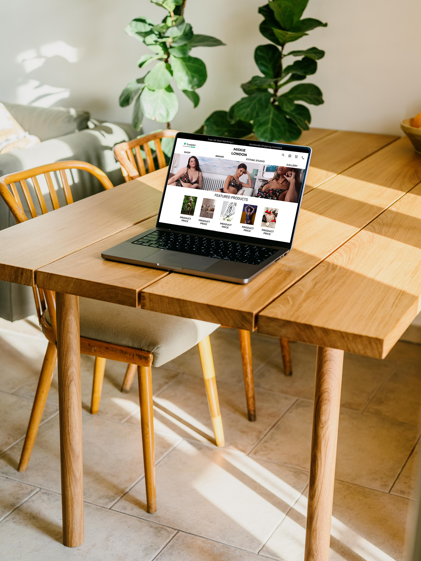 Miskie landing page design