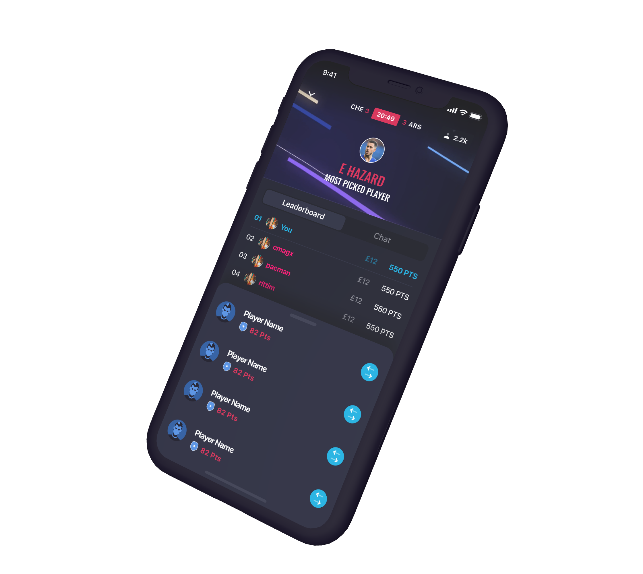FanClash live game screen UI