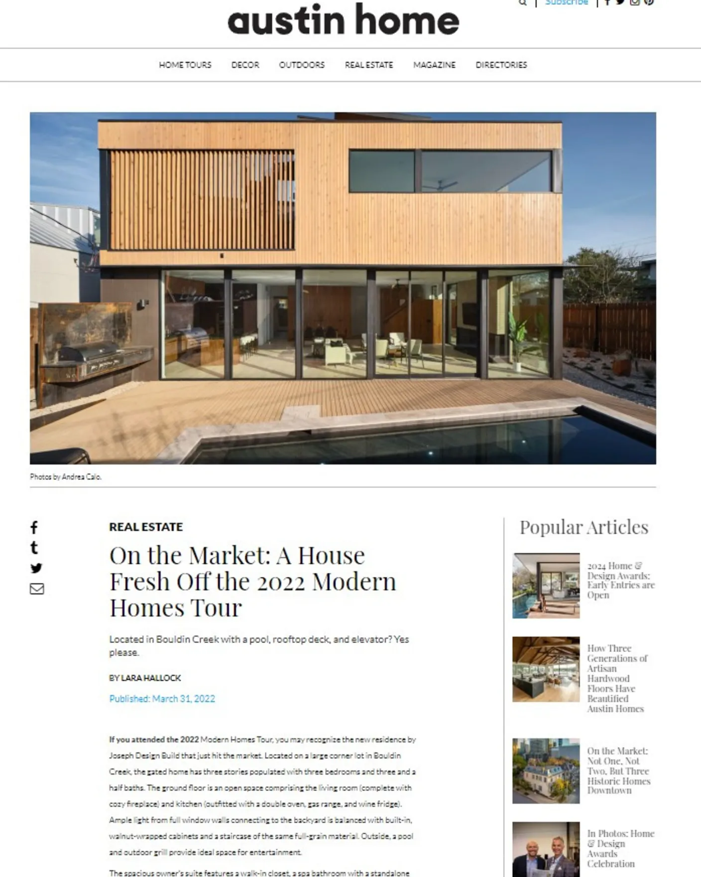 On the Market: A House Fresh Off the 2022 Modern Homes Tour