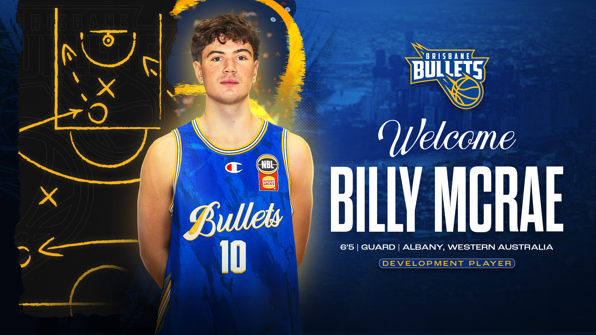 Bullets sign Development Player Billy McRae for NBL27