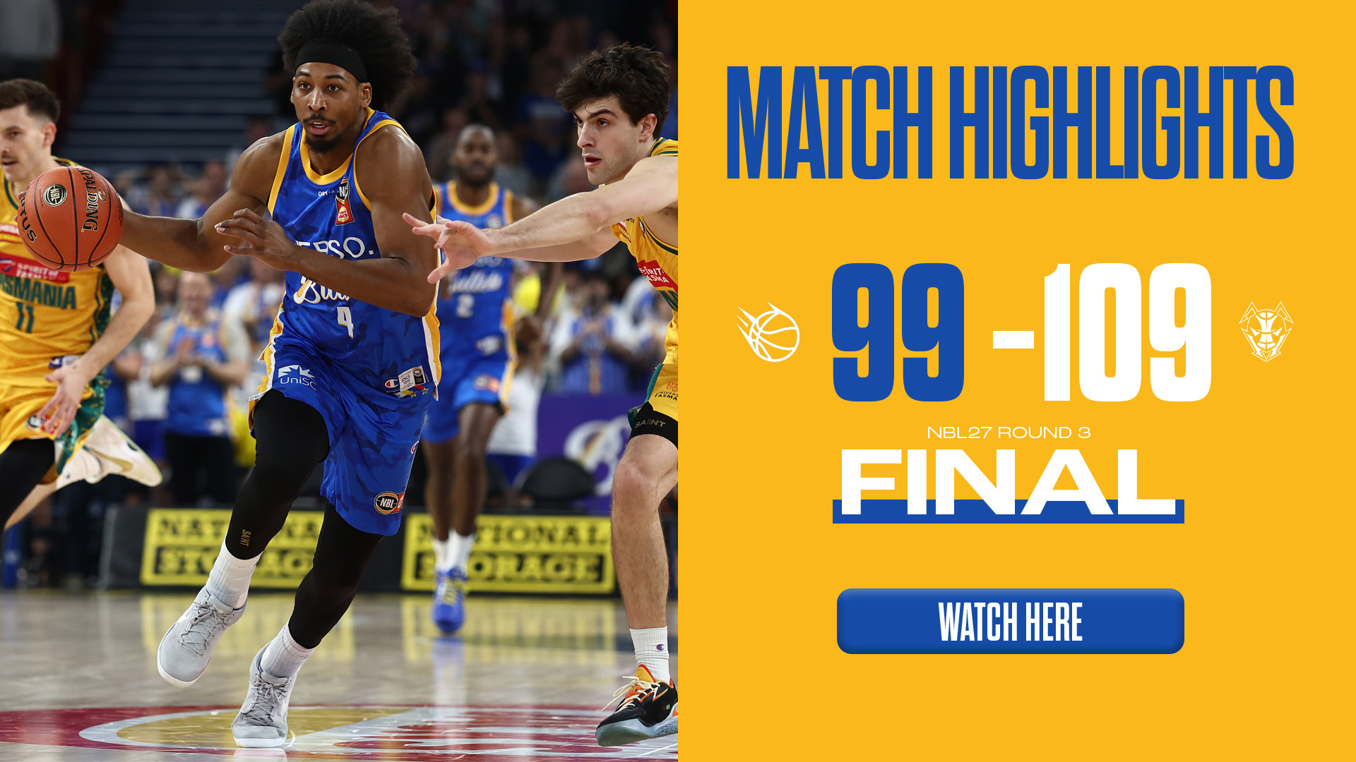 📺 NBL27 Round 4 Highlights | Brisbane Bullets vs Tasmania JackJumpers