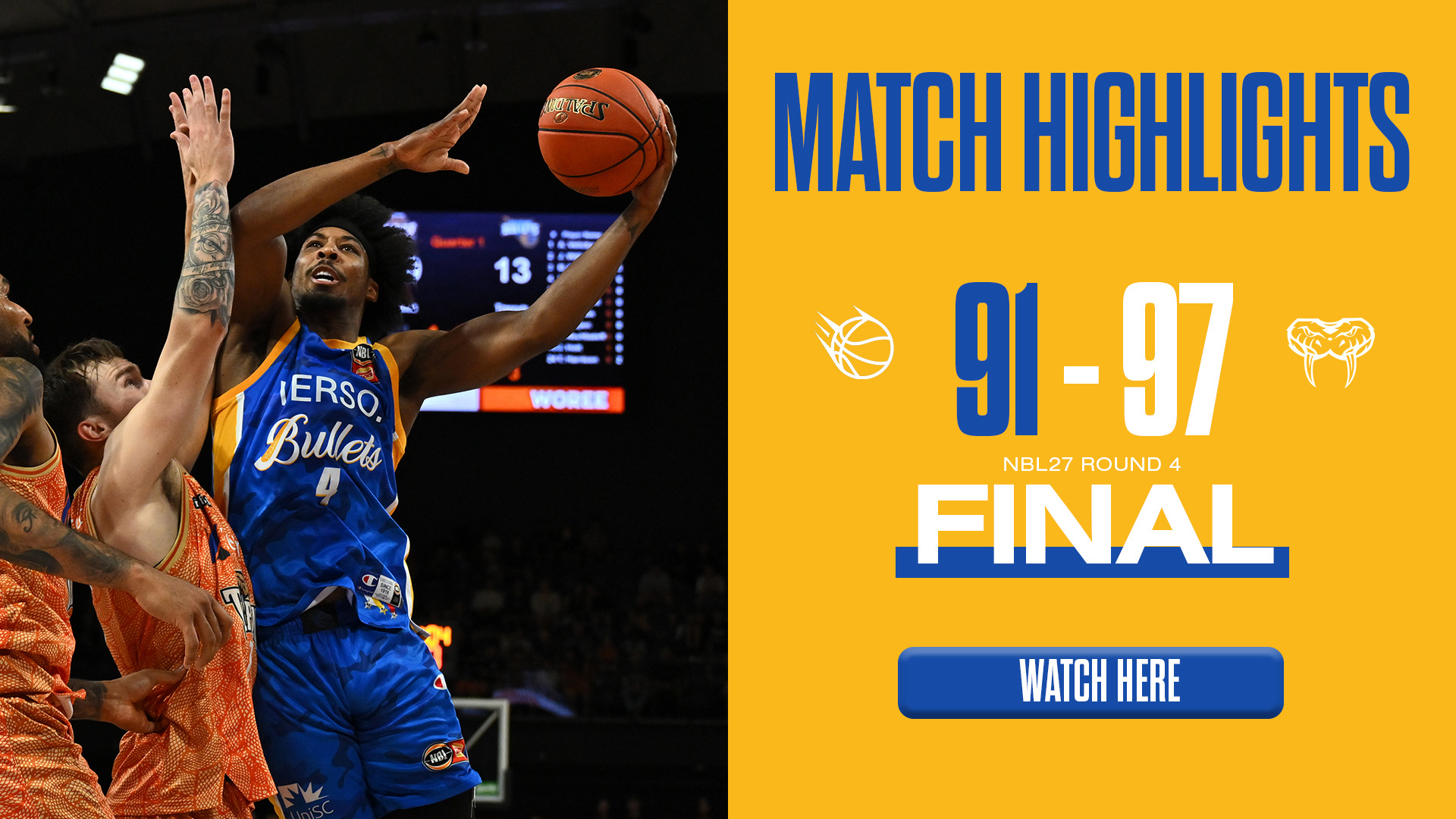 📺 NBL27 Round 4 Highlights | Brisbane Bullets vs Cairns Taipans