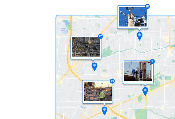 The data fields inside the ‘Edit Template’ with the Address field toggled on; all other fields are toggled off including Logo, Business Card, Tags, Weather, Lat/Long, Altitude, and Compass.