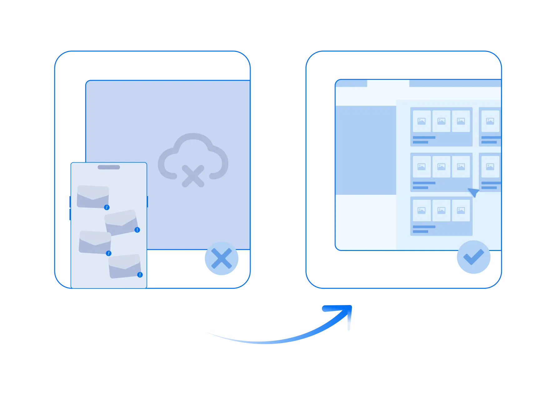 An image showing the jobsite pain point and the solution.