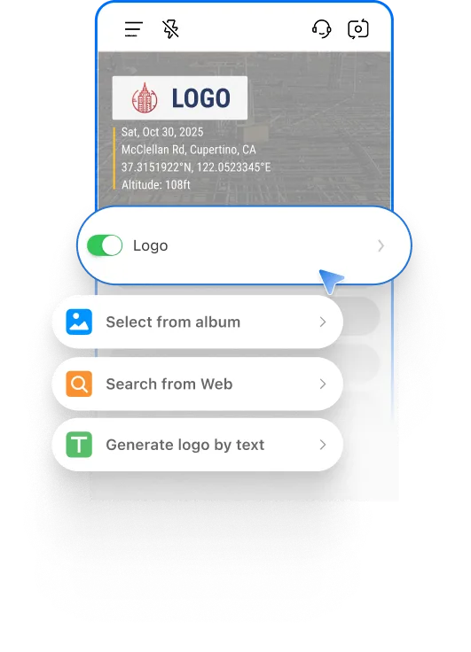 A photo gallery that has a few photos selected; on the right hand side shows the options to export to Excel or PDF; at the bottom shows the options to share to WhatsApp, export as PDF / ZIP / KMZ.