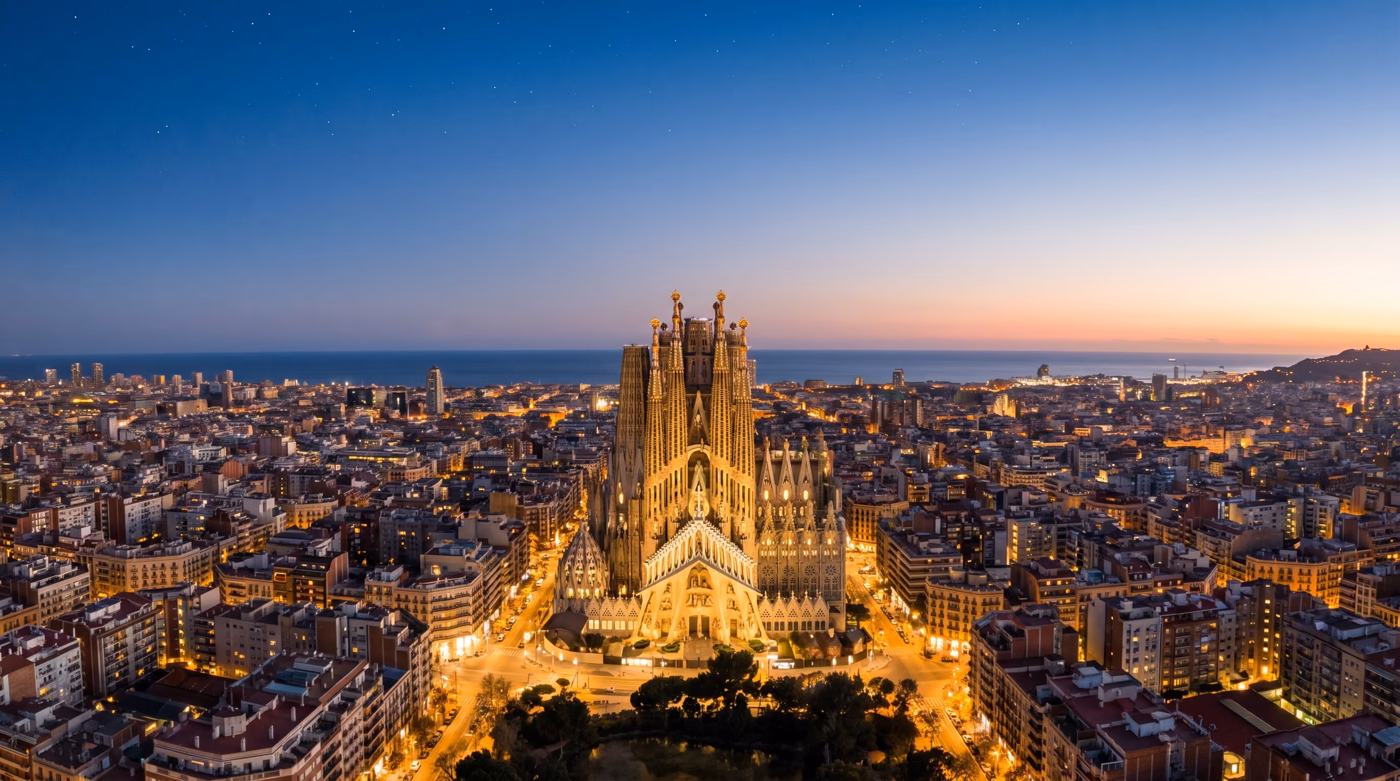 Barcelona at night