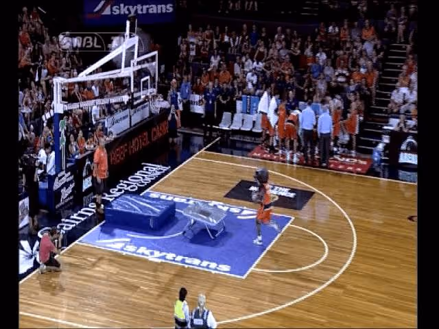 Joe Blake Mascot Trampoline Dunk on NYE