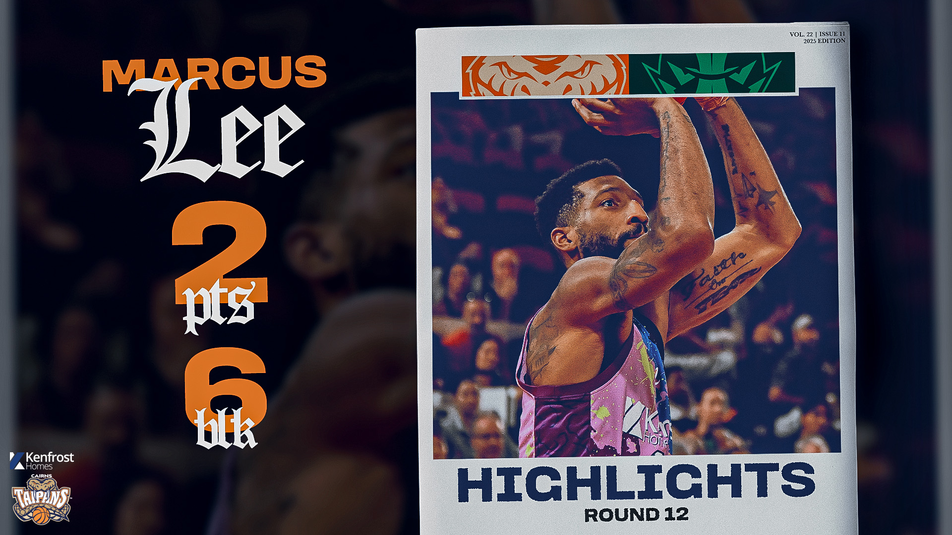 Marcus Lee vs. Tasmania (Round 12, 2025/26)