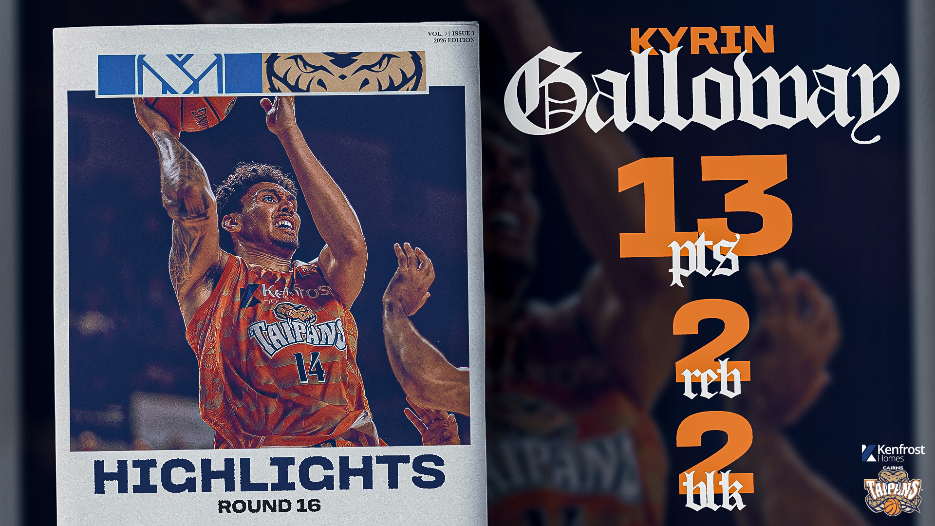 Kyrin Galloway vs. Melbourne (Round 16, 2025/26)