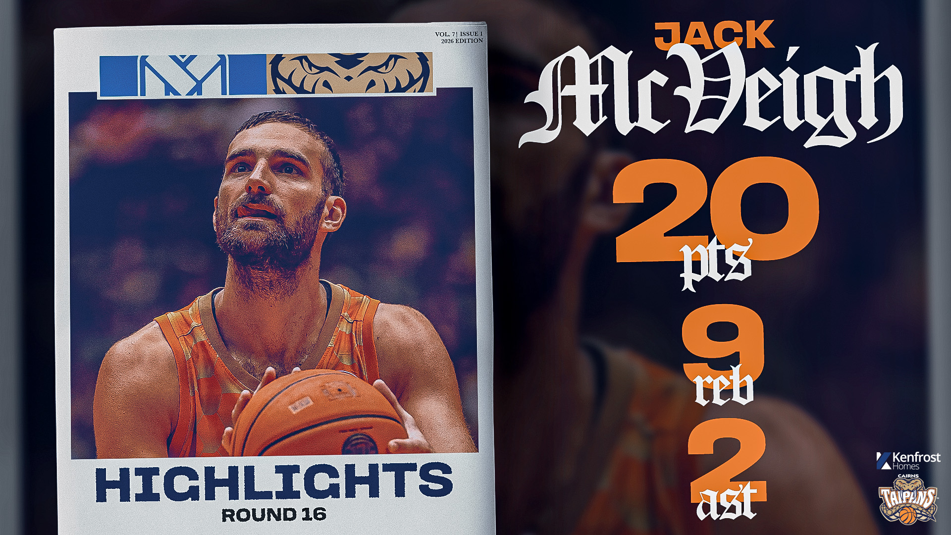 Jack McVeigh vs. Melbourne (Round 16, 2025/26)