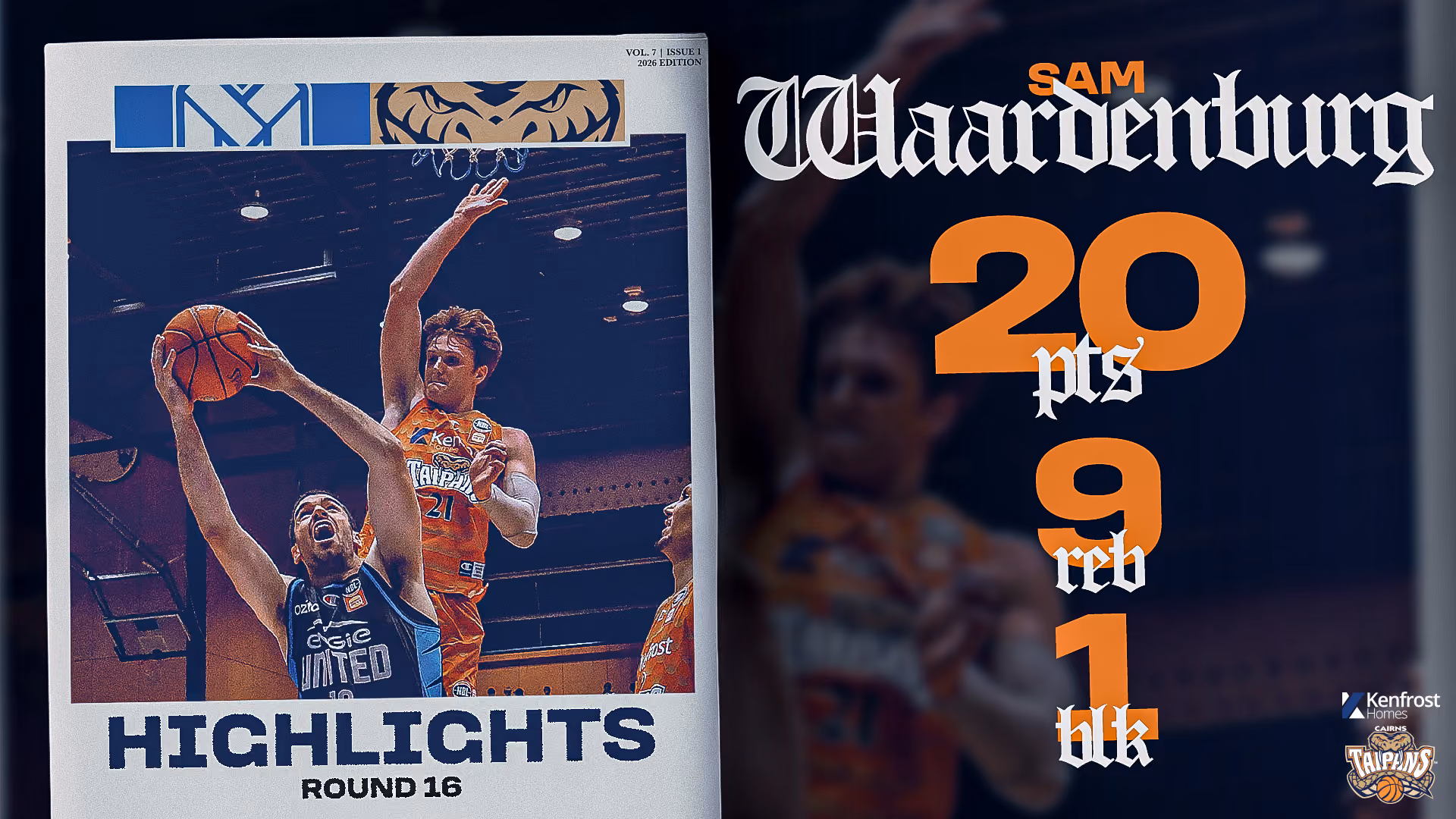 Sam Waardenburg vs. Melbourne (Round 16, 2025/26)