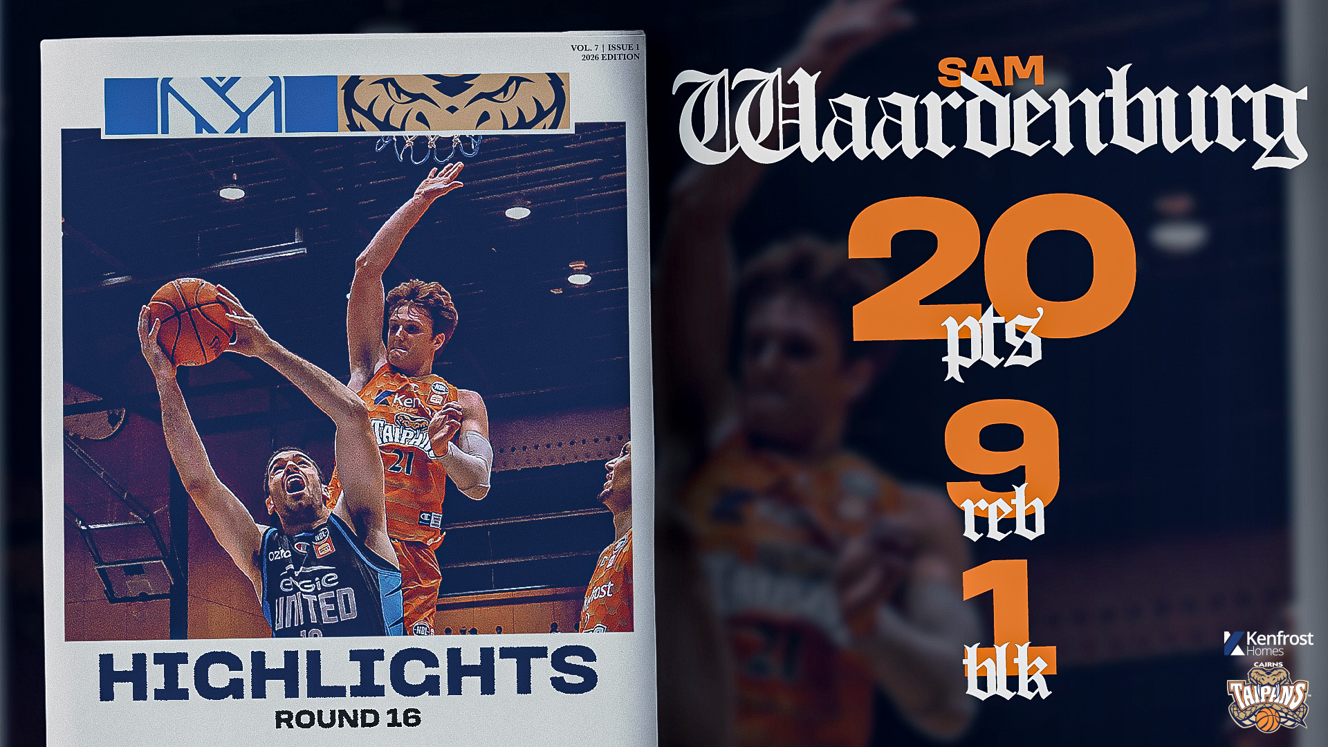 Sam Waardenburg vs. Melbourne (Round 16, 2025/26)