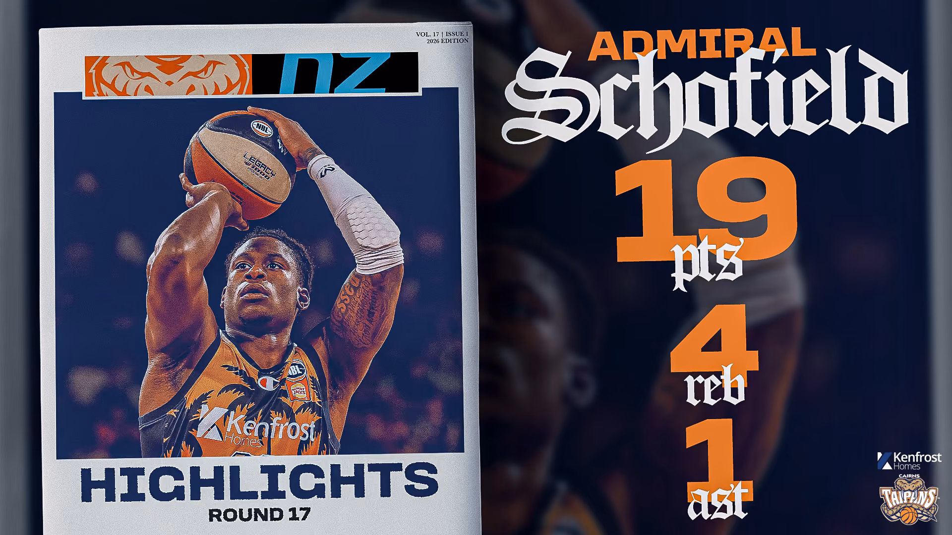 Admiral Schofield vs. New Zealand (Round 17, 2025/26)