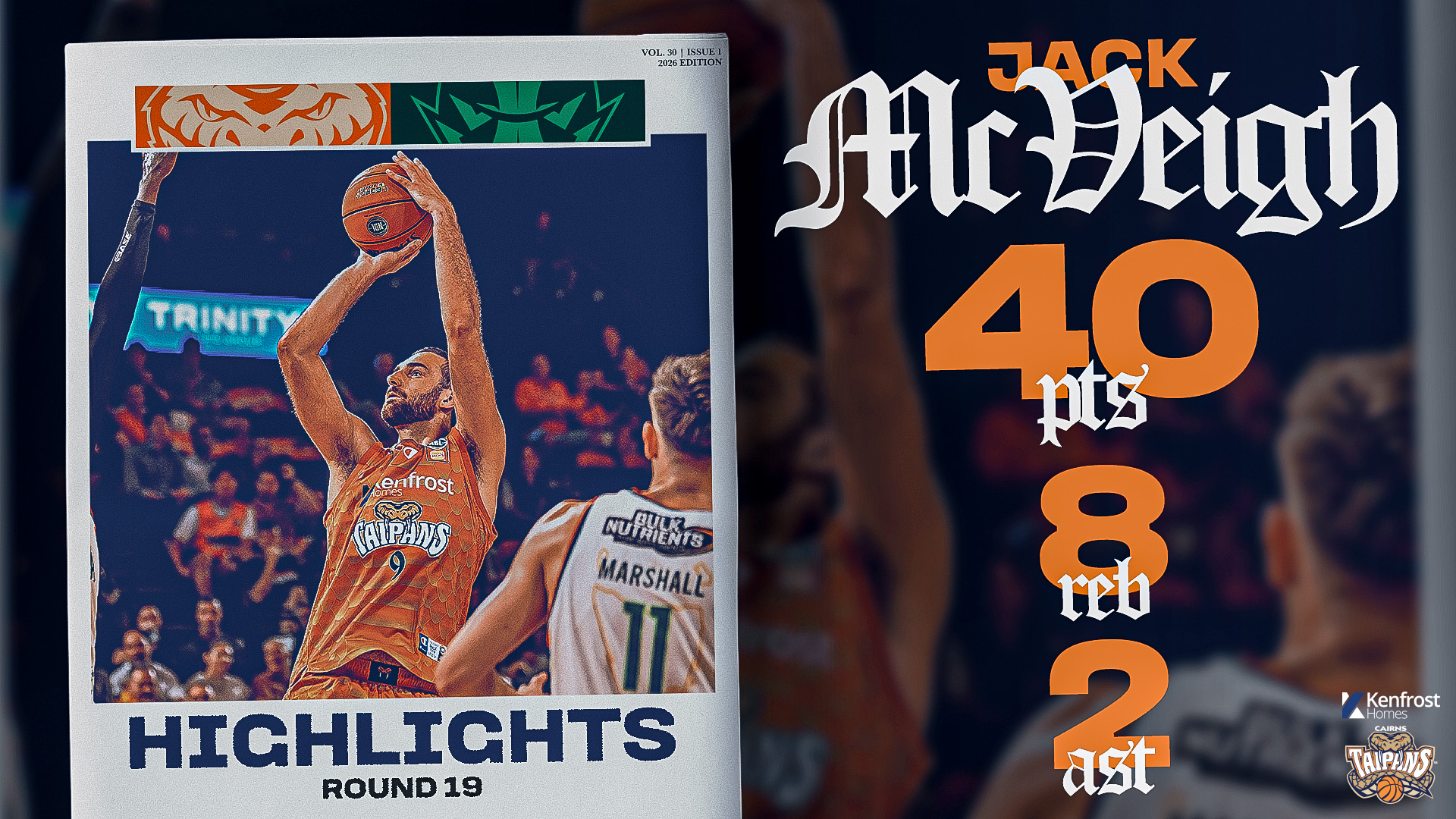 Jack McVeigh vs. Tasmania (Round 19, 2025/26)