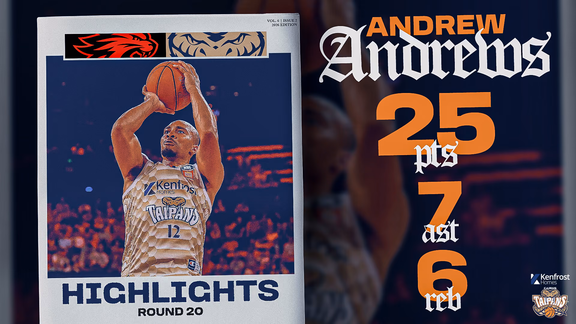 Andrew Andrews vs. Perth (Round 20, 2025/26)