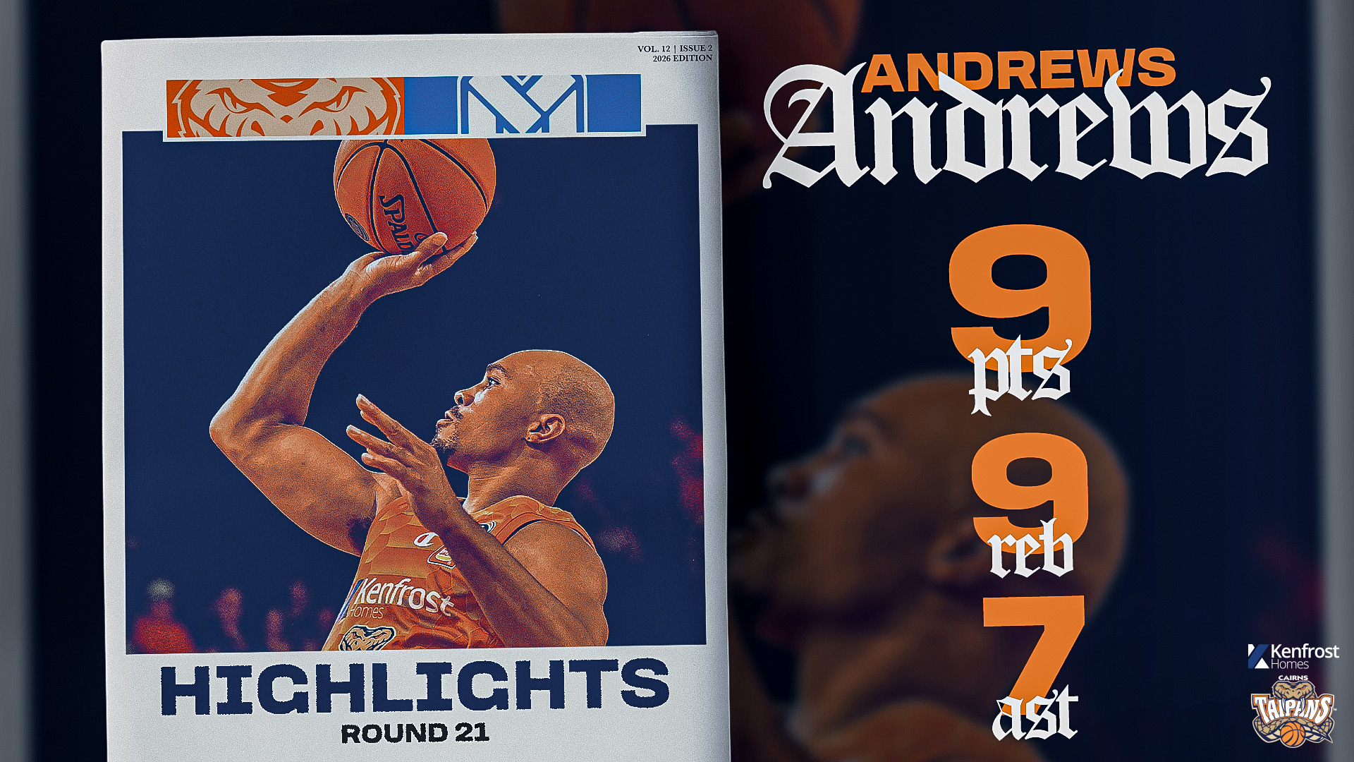 Andrew Andrews vs. Melbourne (Round 21, 2025/26)