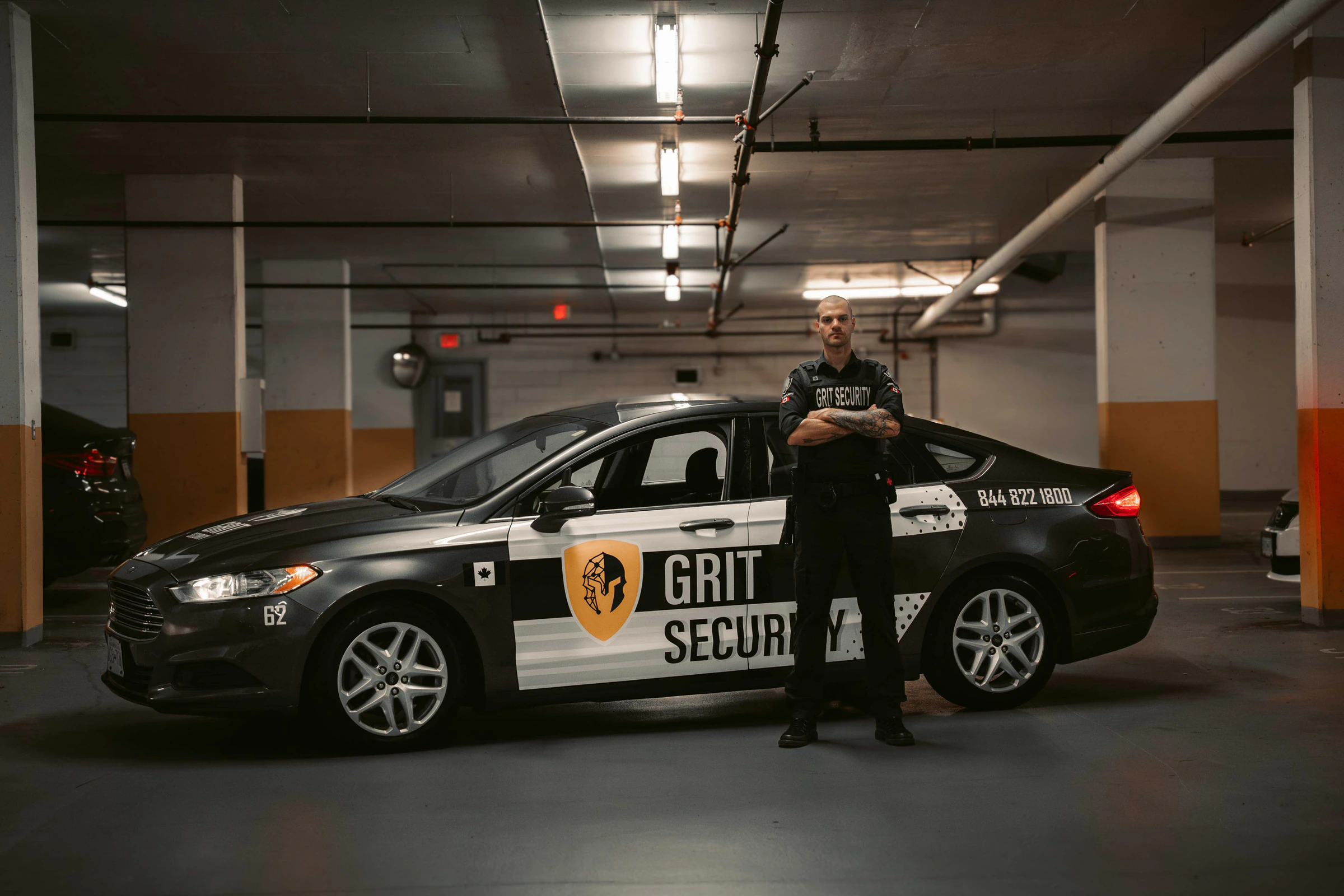 Grit Security officer protecting a shopping mall security property
