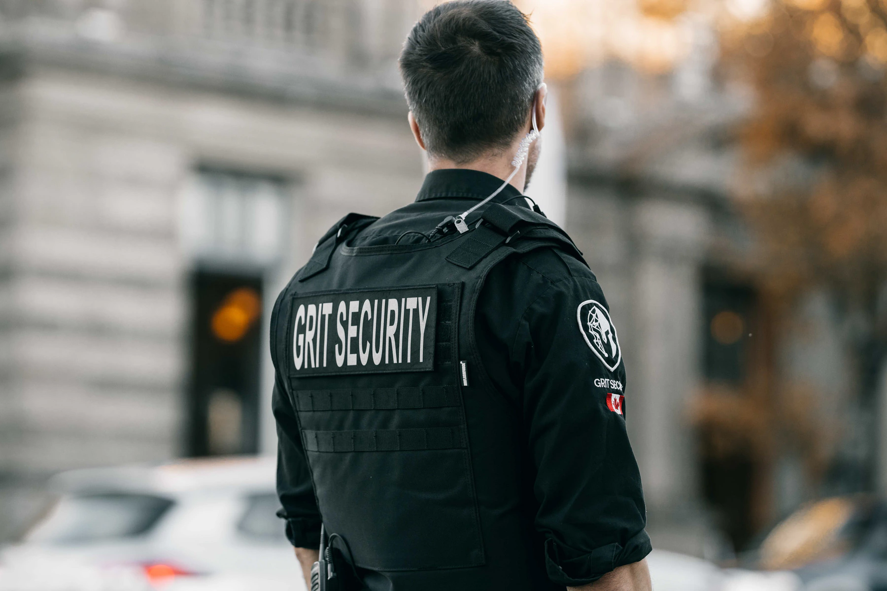 Grit Security officer protecting a commercial or residential property in Burnaby