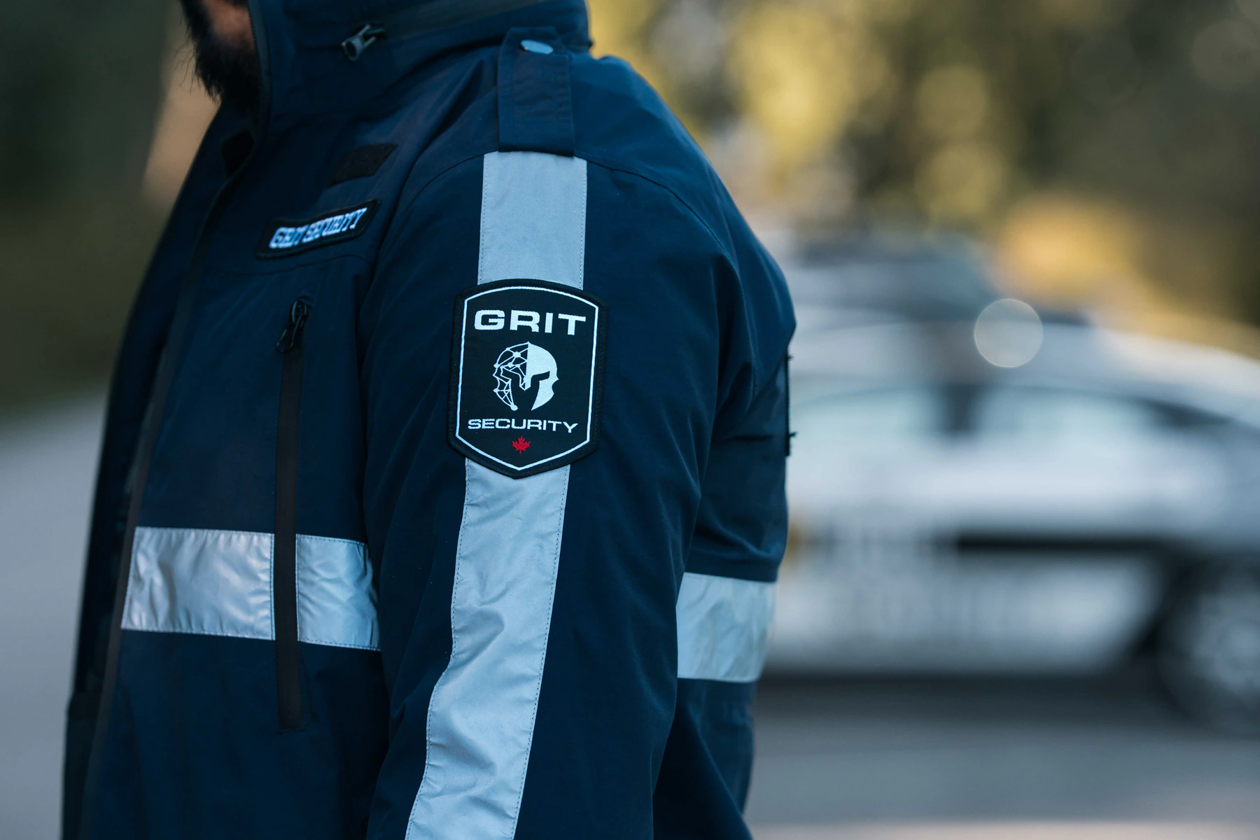 Grit Security officer safeguarding a shopping mall security property