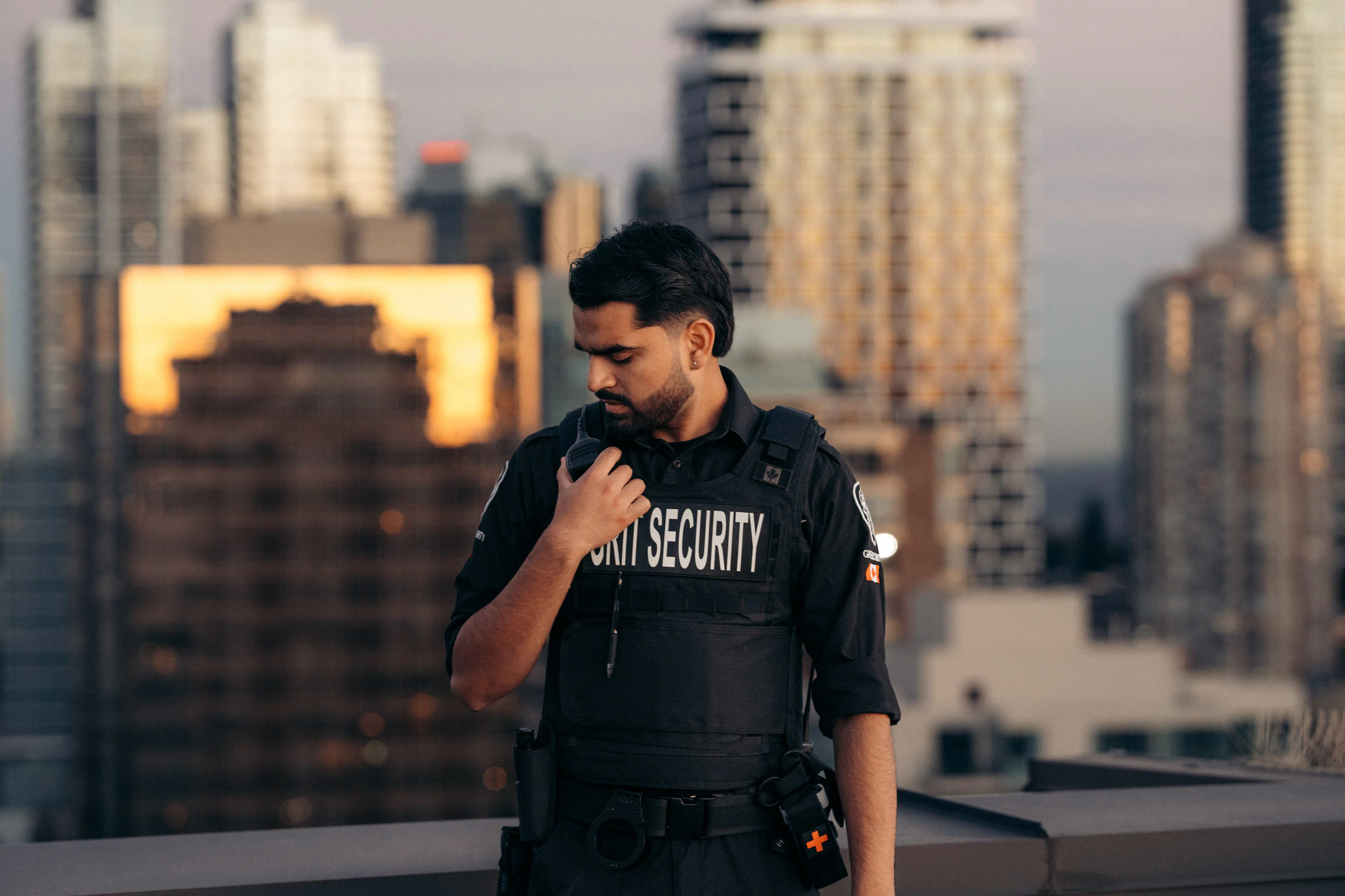 Grit Security officer protecting a corporate security property