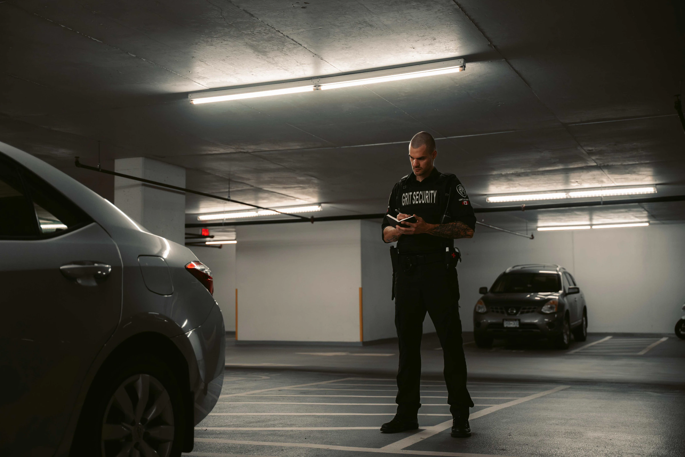 Grit Security officer protecting a parking security property