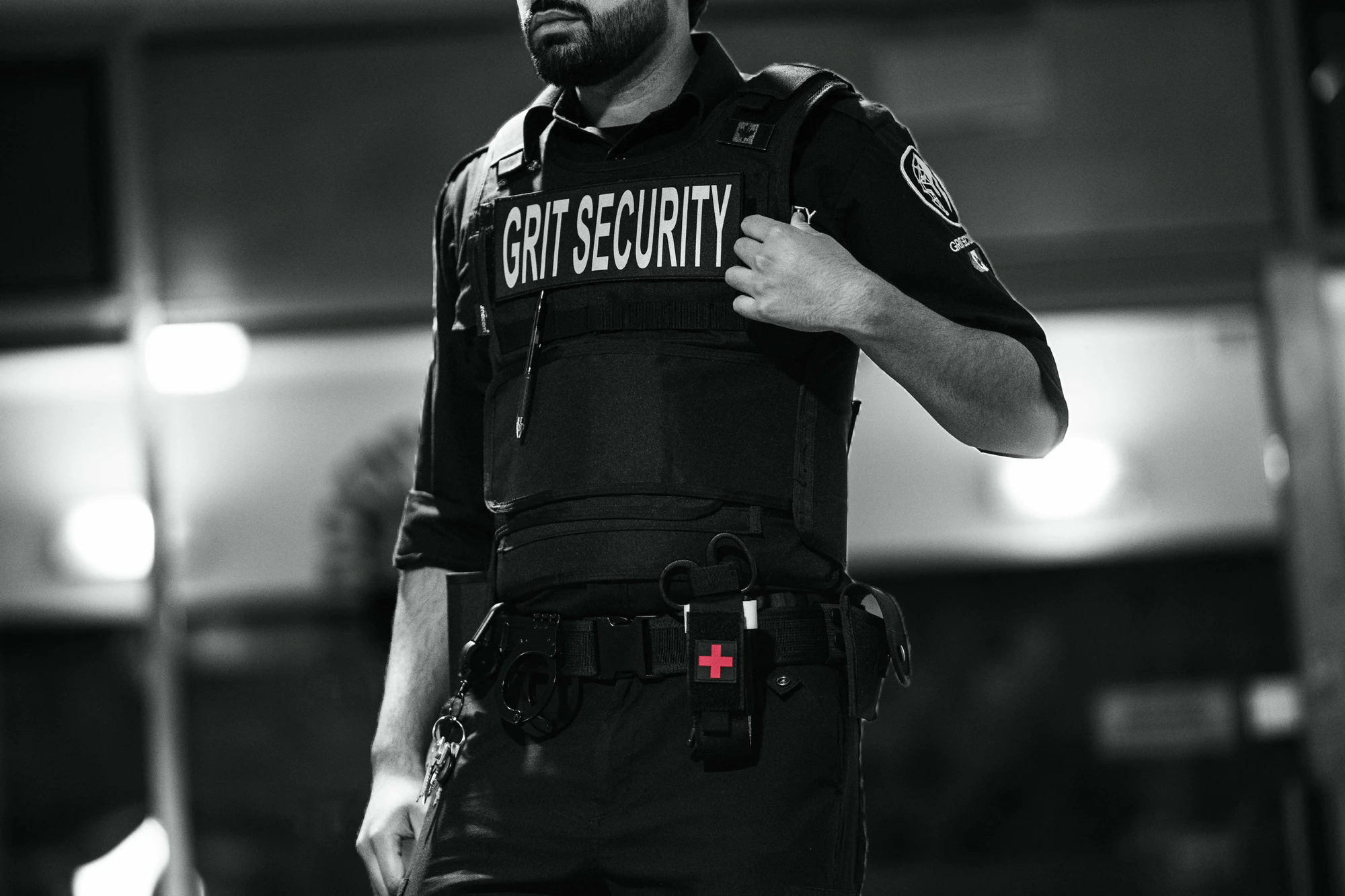 Grit Security officer protecting a healthcare security property