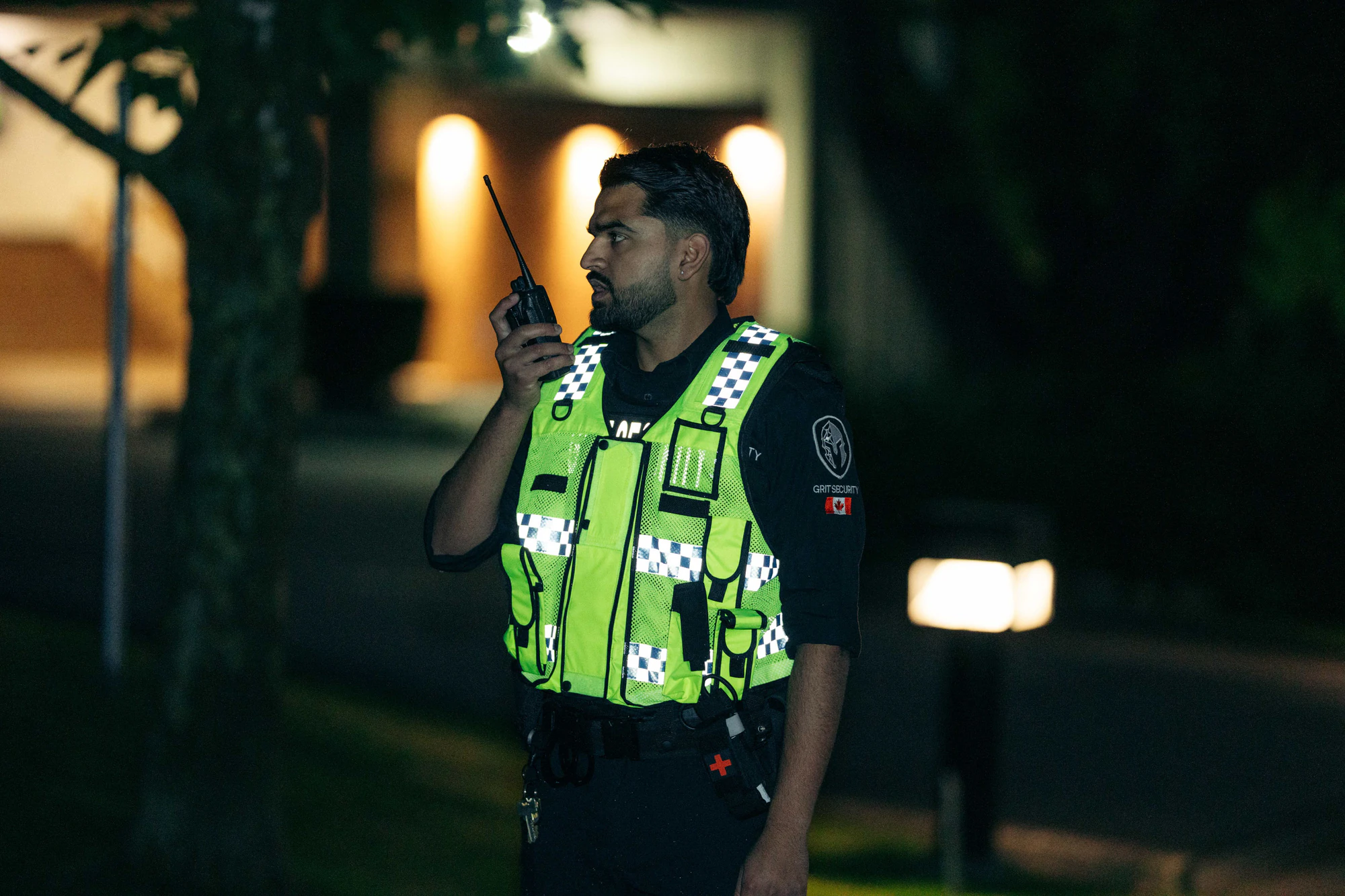 Grit Security officer protecting a warehouse security property