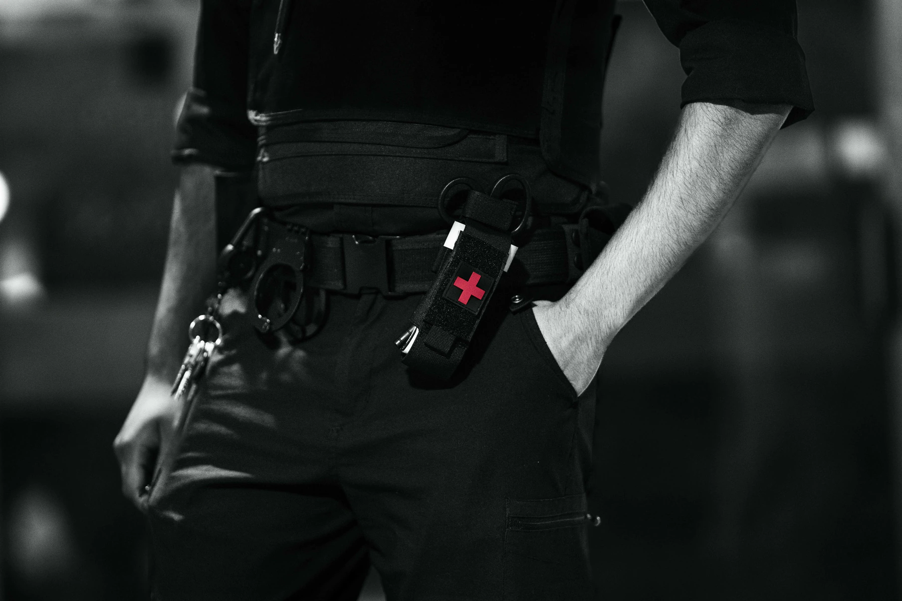 Security personnel supporting safety and access control for healthcare security