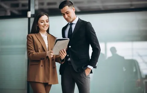 Employee discussing report