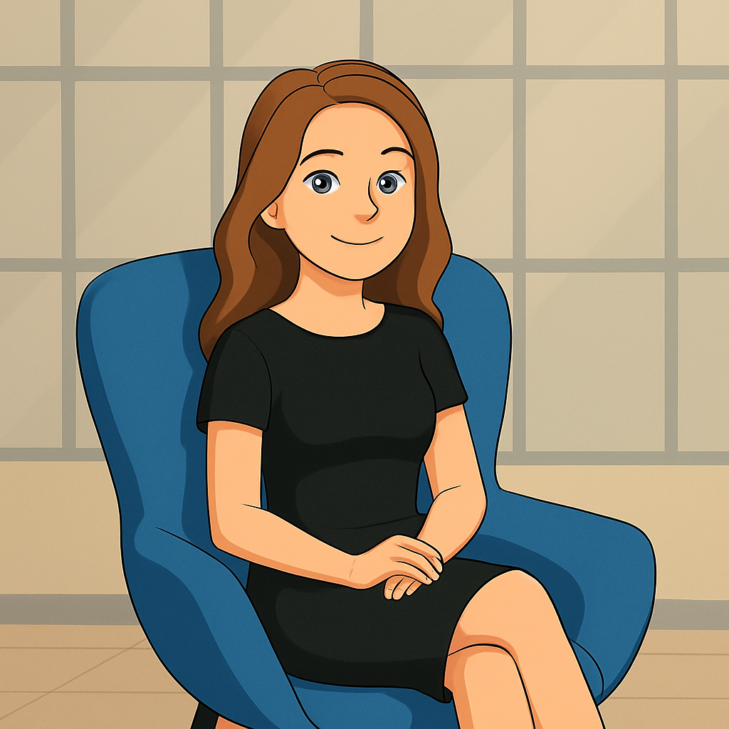Illustration of Velologiq founder sitting in a chair, representing the trusted expert behind the automation agency