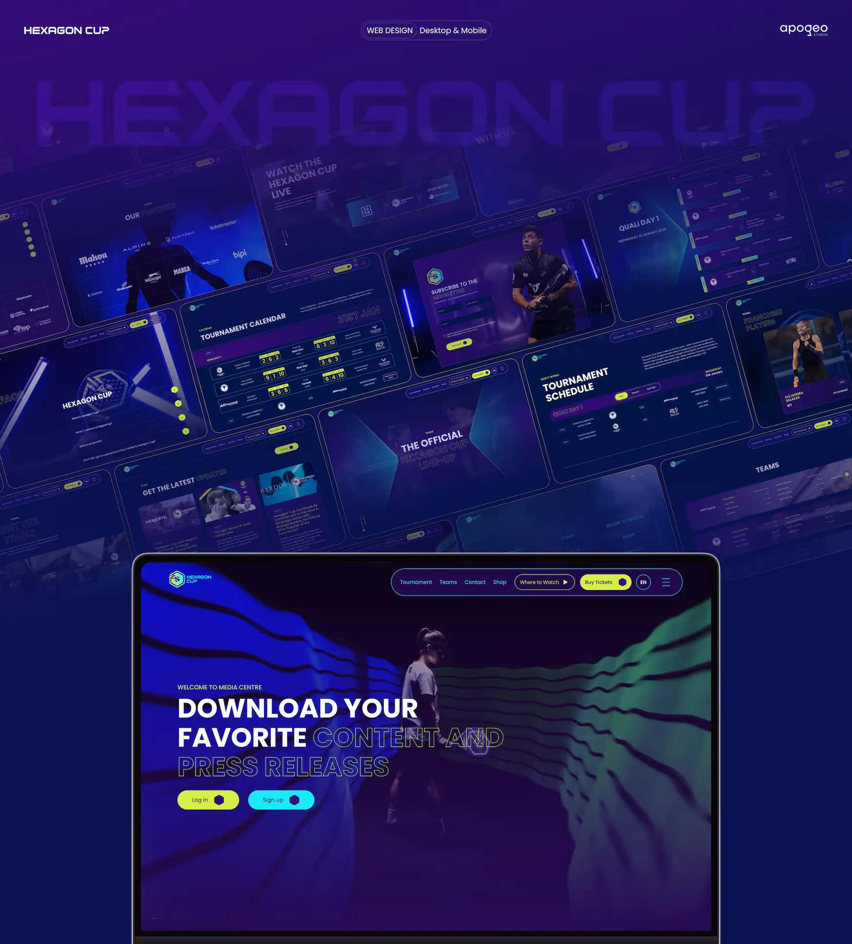 Hexagon Cup Web design and development desktop and mobile