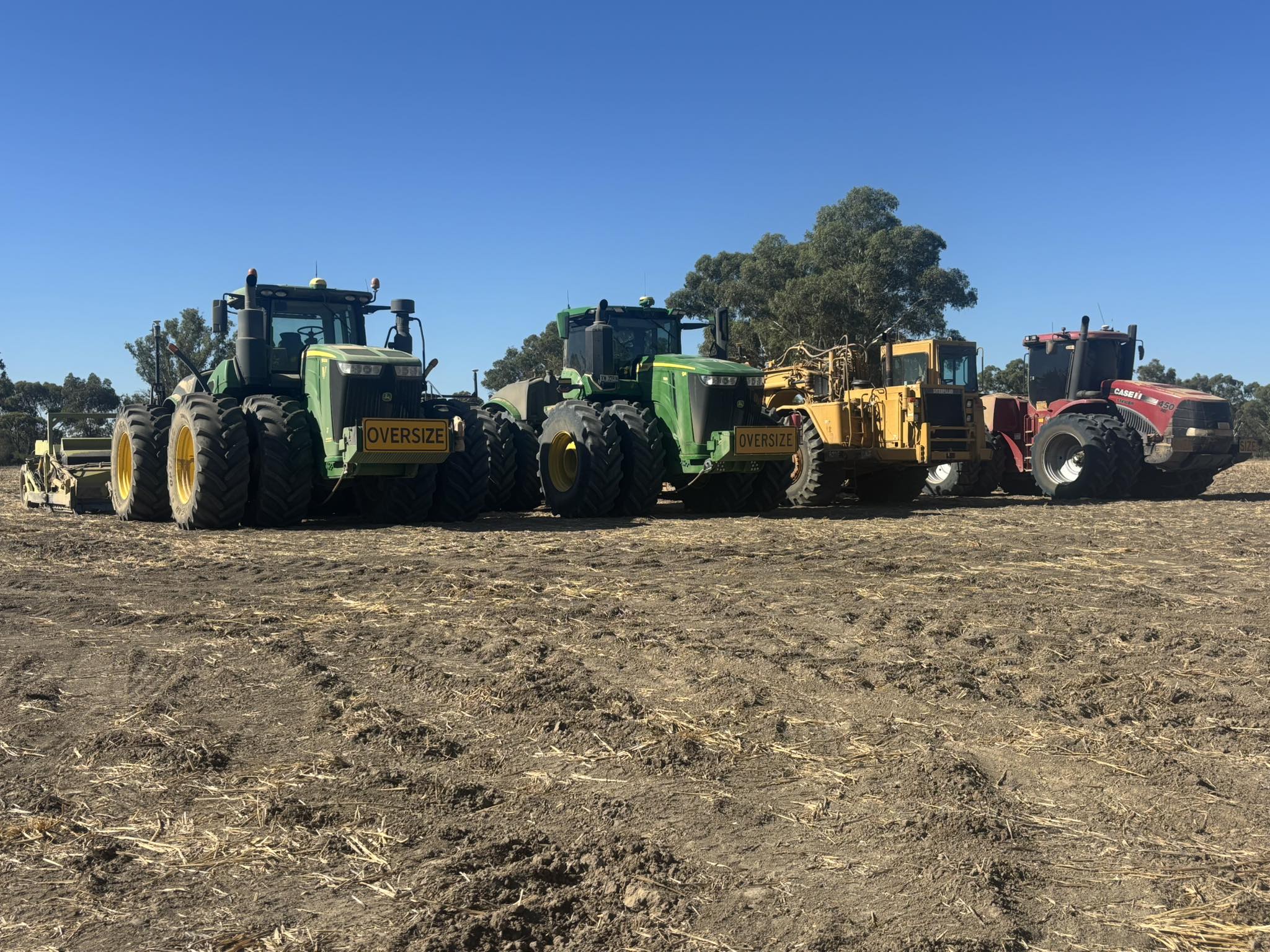 image of tractors in action for agricultural services