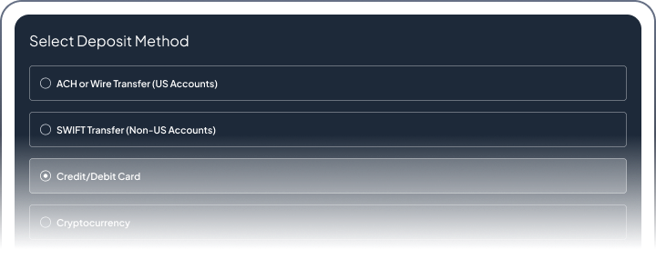 Select Deposit Method