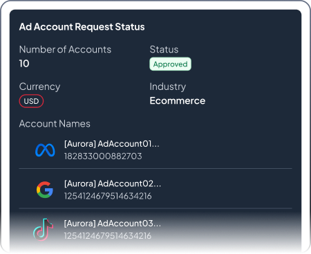 Create agency accounts on demand