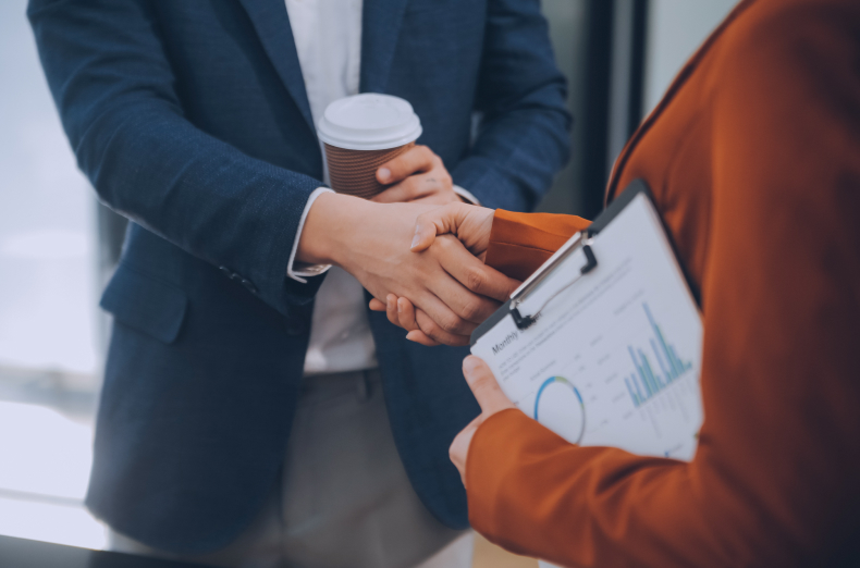 Business handshake agreement