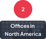 Number of offices in North America