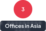 Number of offices in Asia