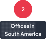 Number of offices in South America