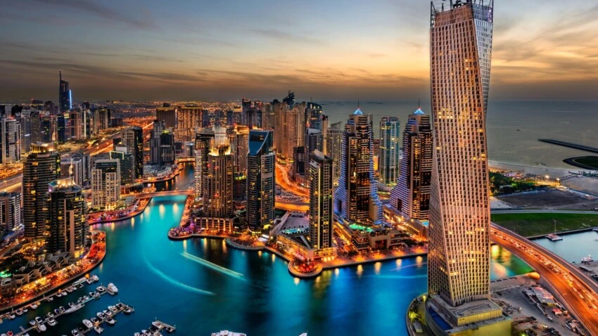 Luxury renovated apartment interior in Dubai Marina, Dubai