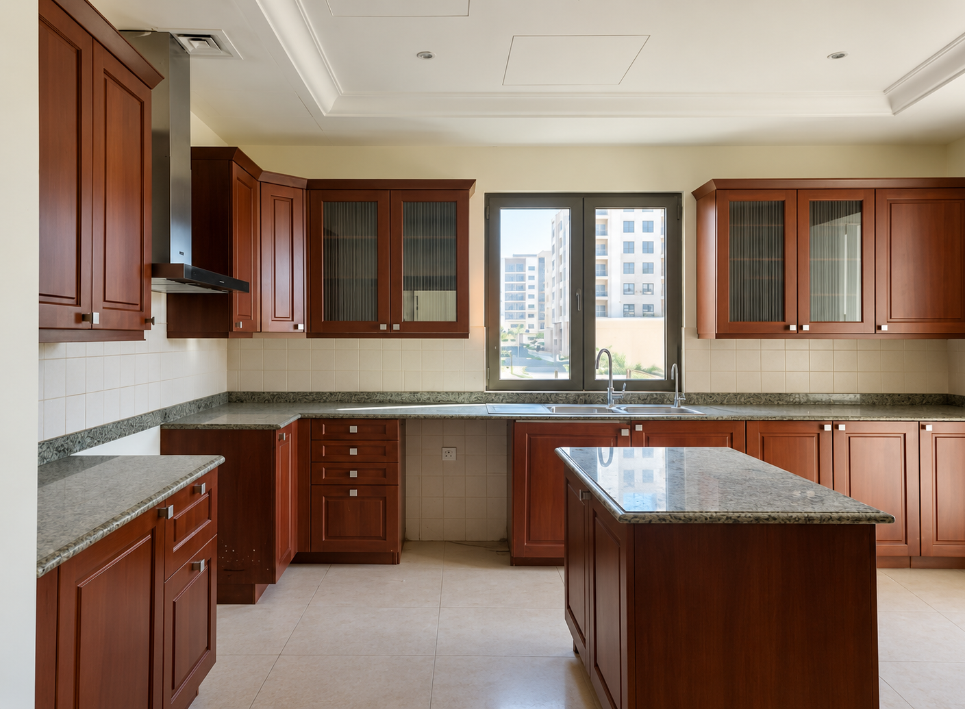 Villa kitchen after renovation by LuxRenov8 in Palm Jumeirah