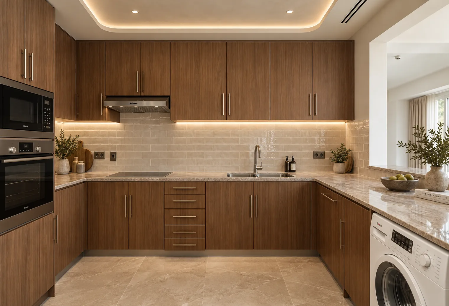 Kitchen after renovation by LuxRenov8 in Dubai Marina