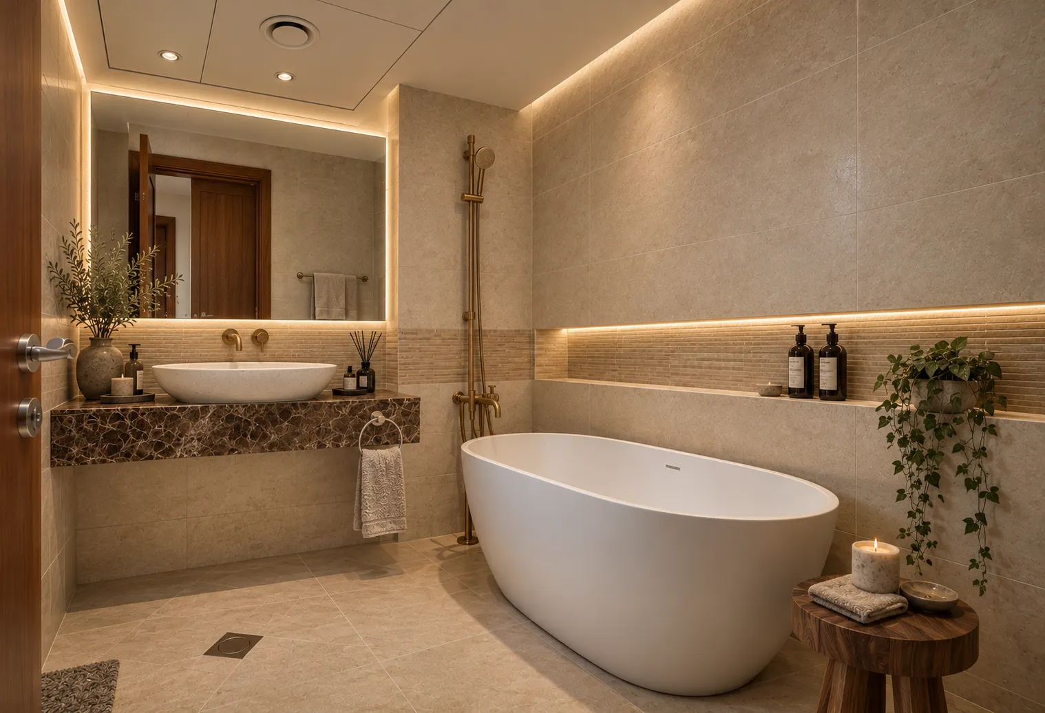 Bathroom after renovation by LuxRenov8 in Dubai Marina