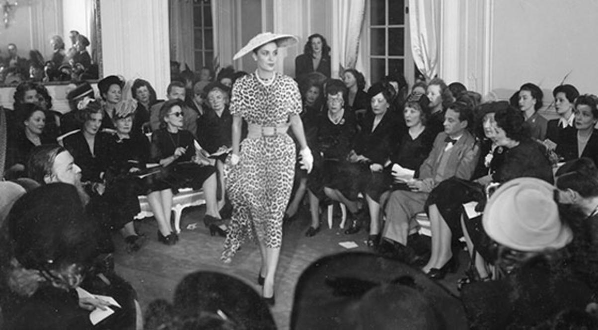 February 12, 1947 — Christian Dior unveils his first haute couture collection at the newly founded maison, 30 Avenue Montaigne, Paris. February 12, 1947 — Christian Dior unveils his first haute couture collection at the newly founded maison, 30 Avenue Montaigne, Paris.
